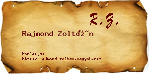 Rajmond Zoltán névjegykártya
