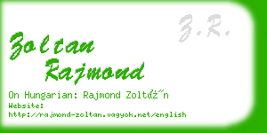 zoltan rajmond business card